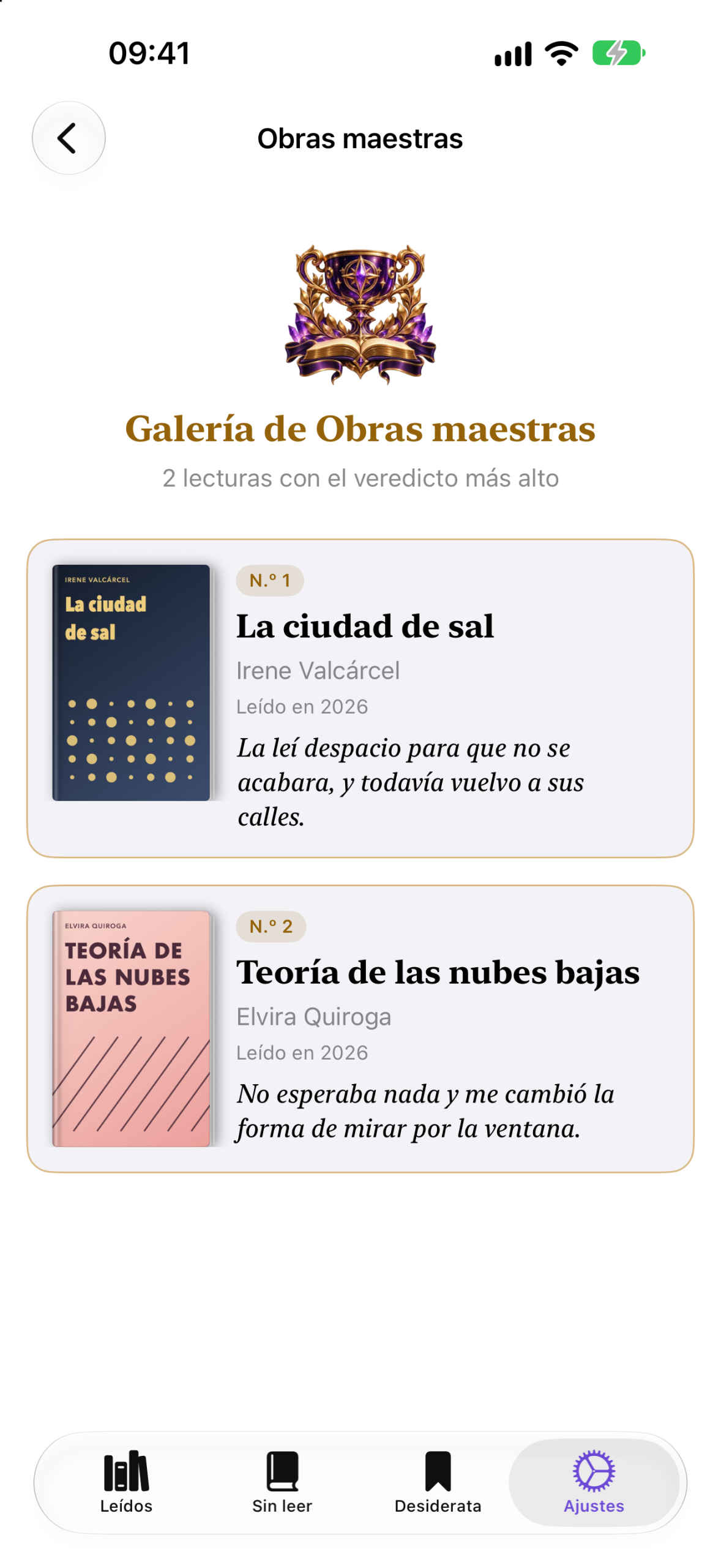 Galería de Obras maestras con El Héroe de las Eras